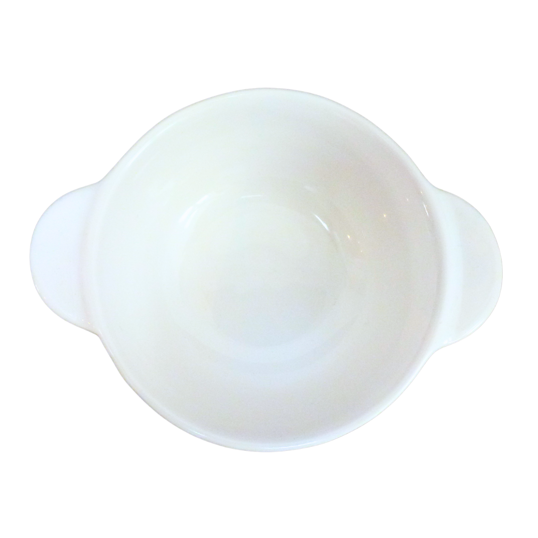 Breton style bowl with ears in white