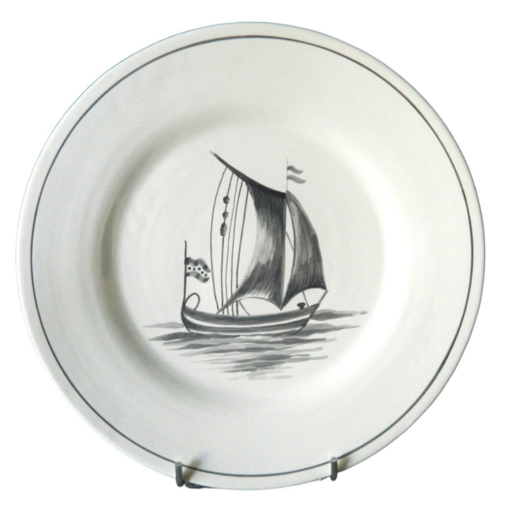 Bateau 1 boat motif Plain Rim plate