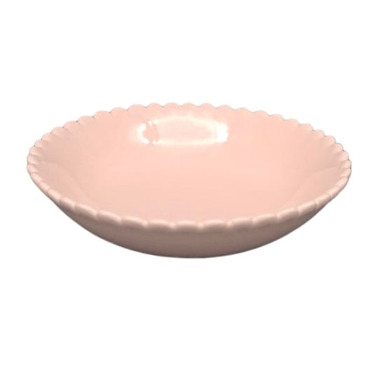 Bourg-Joly Pleine scallop edge bowl in pink