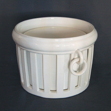 Openwork Empire planter with interior