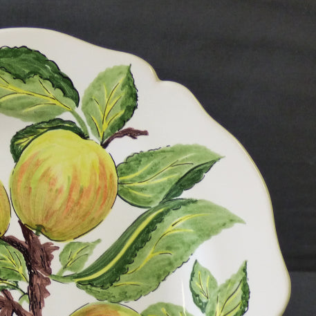Feston Plate with hand painted Pouplard Peach decoration