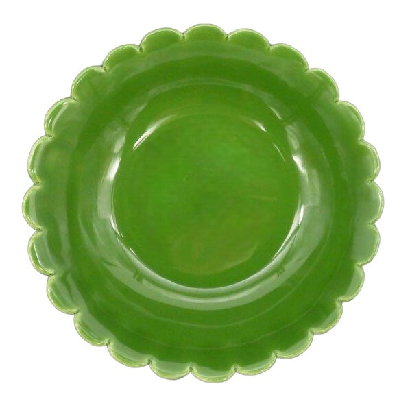 Large Scallop Chevet Pleine bowl in green