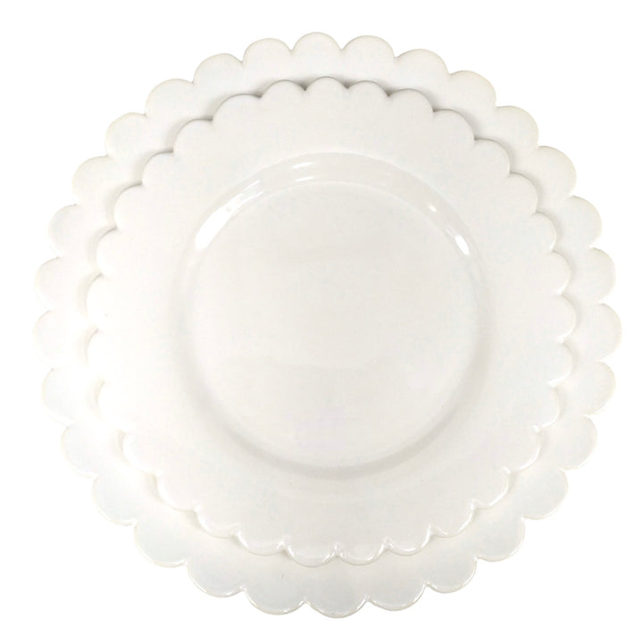 Large Scallop Chevet Pleine salad and dinner plate 