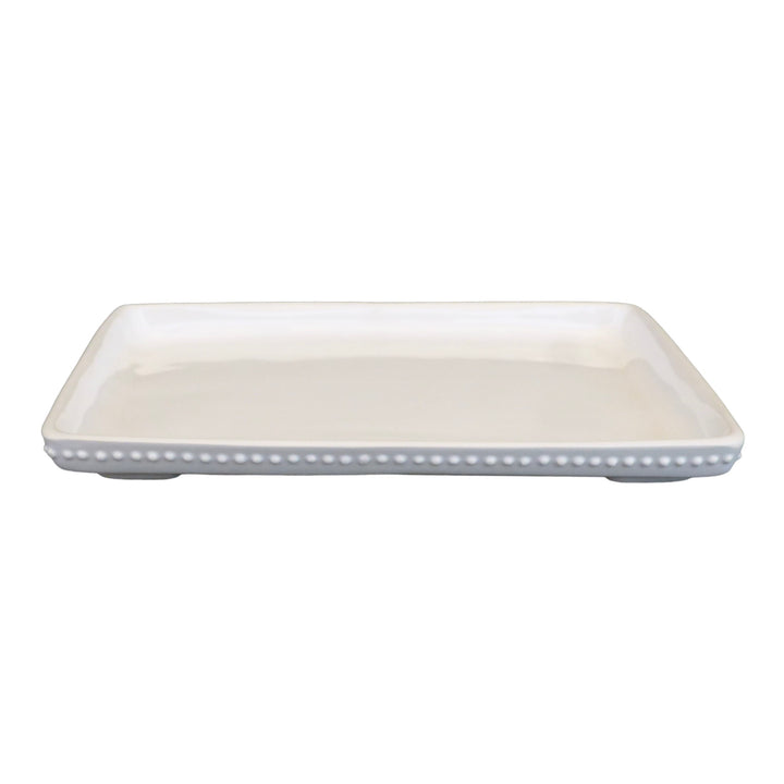 Pearled edge tray