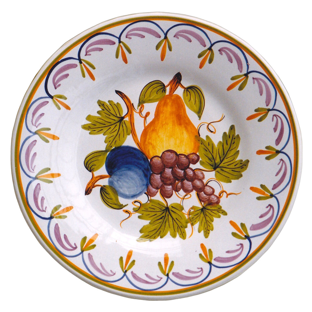 Plain Rim plate with Antique Fruits 79 hand painted decoration