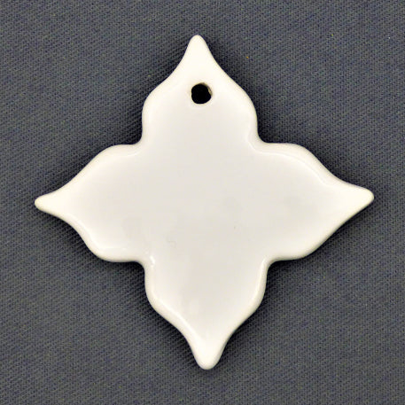 Earthenware Quatrefoil ornament