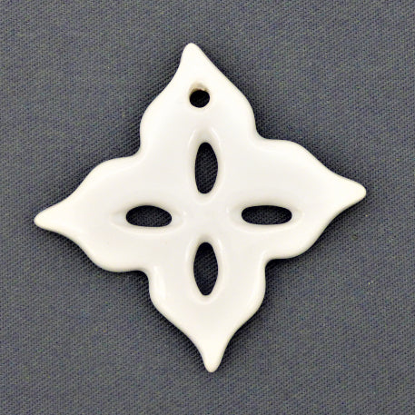 Earthenware Quatrefoil ornament