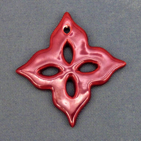 Earthenware Quatrefoil ornament