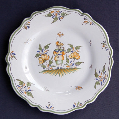 Feston plate with hand painted decoration Moustiers 4