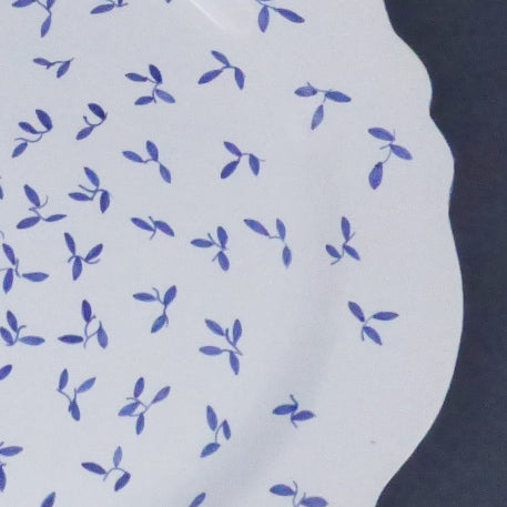 Feston plate with Semis Blue hand painted decoration