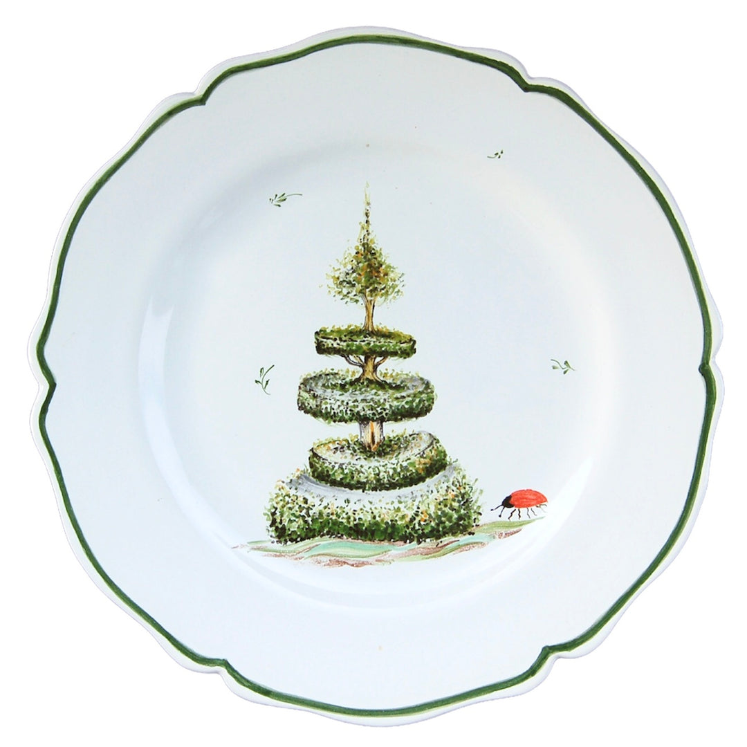 Feston plate with Topiaire 4 hand painted decoration
