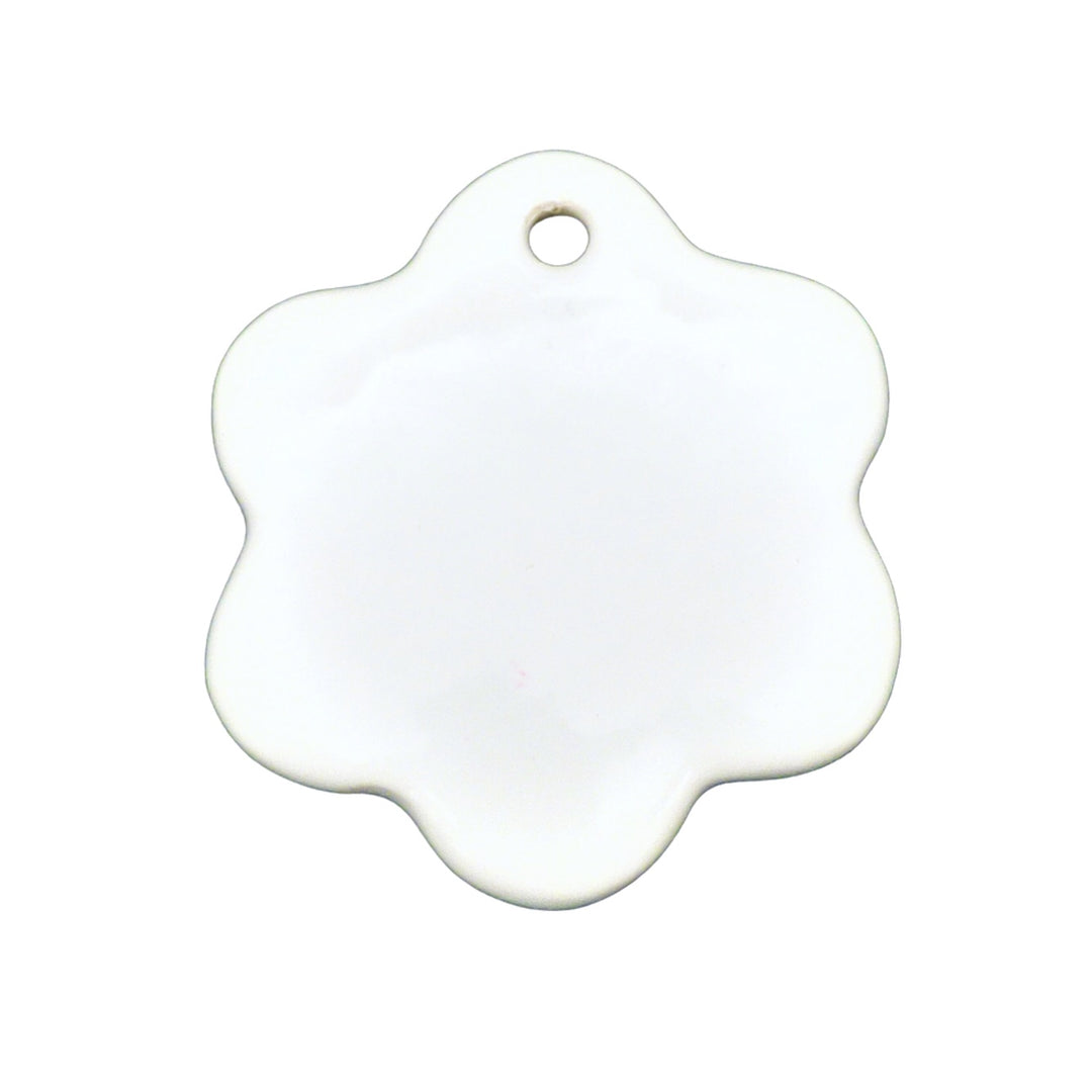 Flower ornament in white