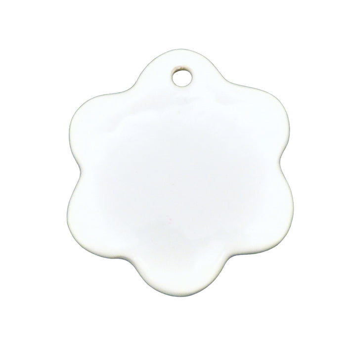 Flower ornament in white