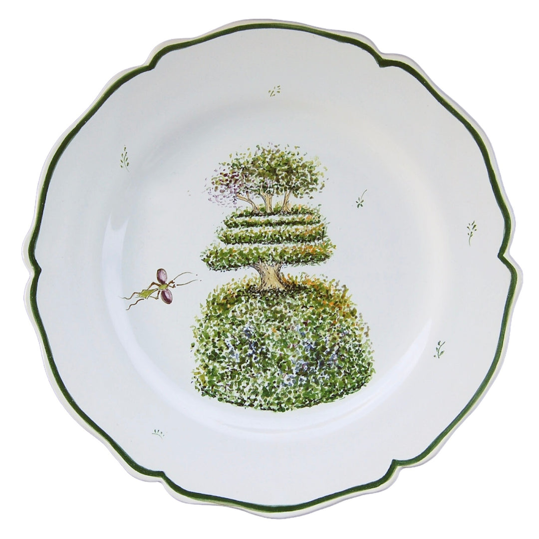 Feston plate with Topiaire 5 hand painted decoration