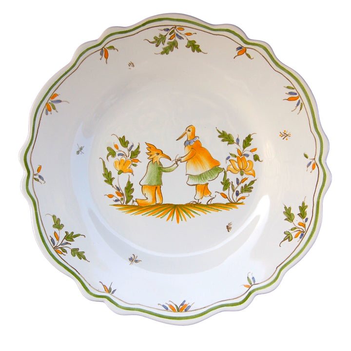 Feston plate with hand painted decoration Moustiers 14
