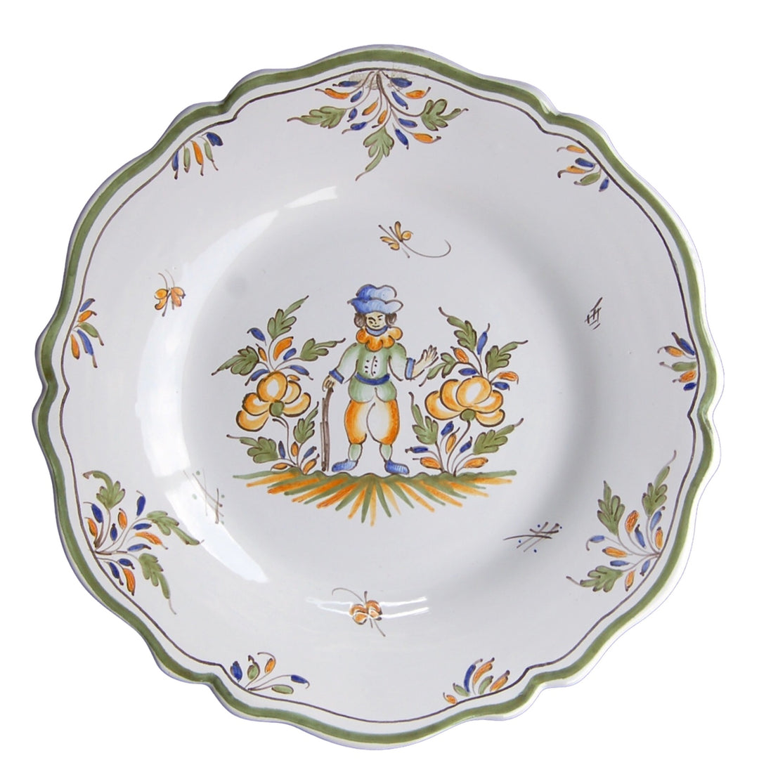 Feston plate with hand painted decoration Moustiers 6