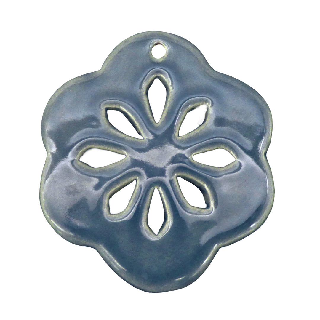 Openwork Flower ornament in grey