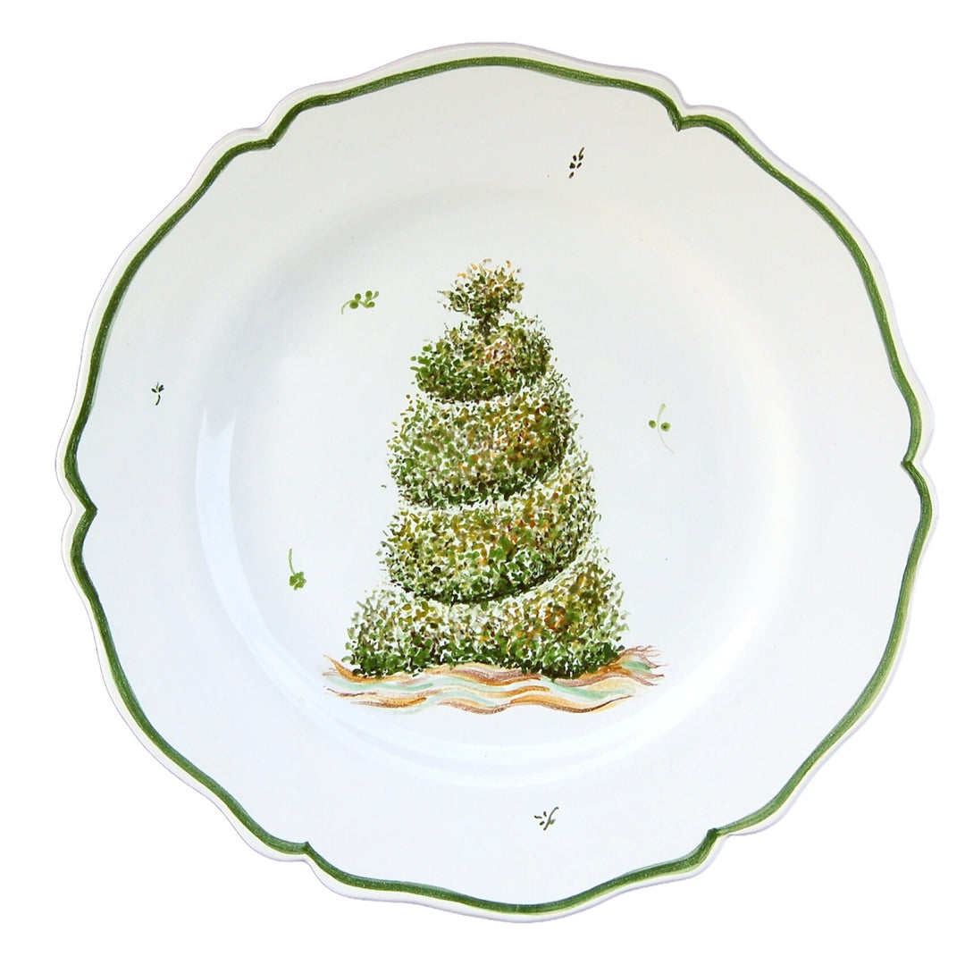Feston plate with Topiaire 1 hand painted decoration