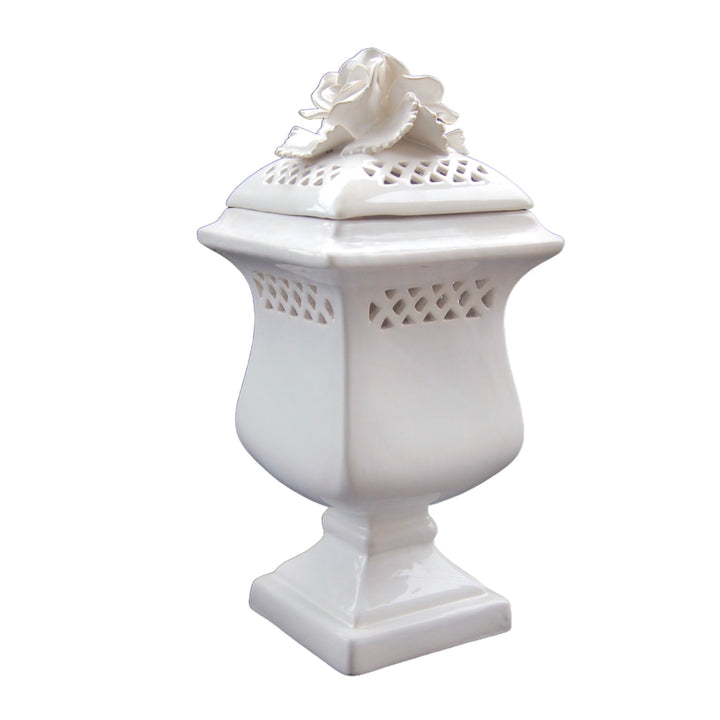 Earthenware Medicis Godrons vase without handles